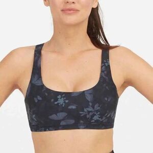 NWT- Spanx- Midnight Garden- low impact sports bra- Size small